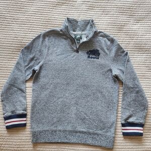 Roots Boy's Heather Gray Zip-Up Sweater